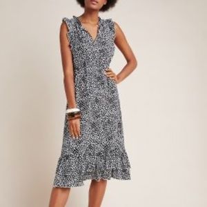 Maeve Ruby Ruffled Midi Dress *NWOT*